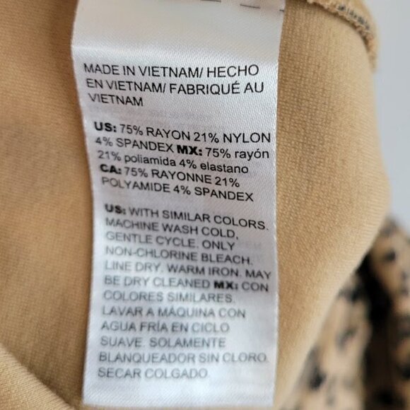 Chico's Leggings Tan Black Animal Print Soft Stretch Pants Womens SZ XS/4 Petite - Picture 6 of 10